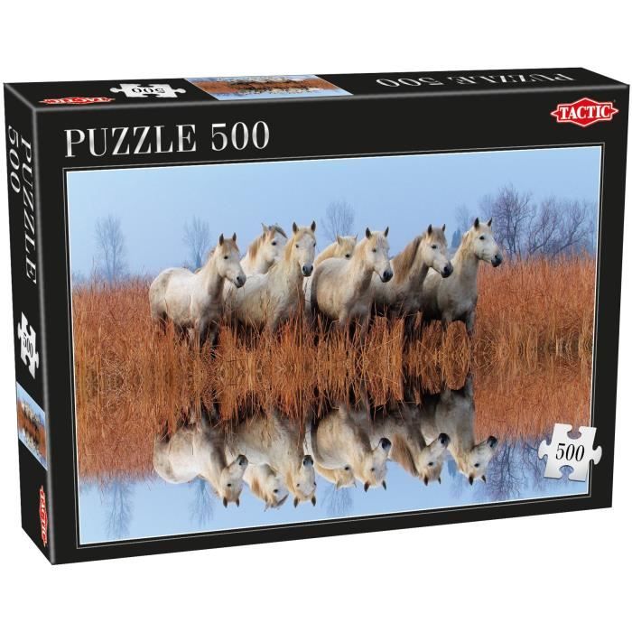 Puzzle 500 Pièces Chevaux Dans La Prairie Par Trefl - 48 X 34 Cm - Jeu Familial