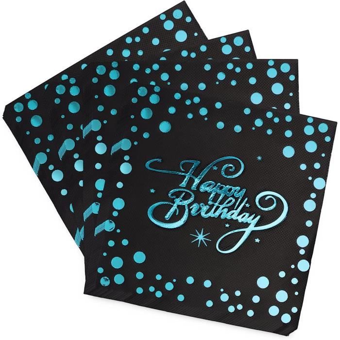 Serviettes En Papier Jetables - Lot De 40 - 33 X 33 Cm - Double épaisseur - Multicolore Arc-en-ciel - Pour Fêtes, Anniversaires, Mariages - 9