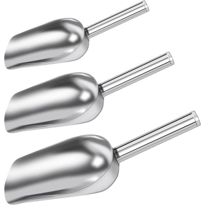 Set De 4 Cuillères En Acier Inoxydable Forme Pelle - Pour Dessert, Glace, Maison Ou Boutique