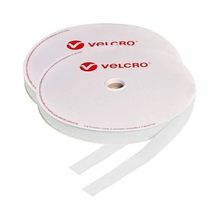 Bande Velcro Blanc à Coudre Auto-agrippant HOULES - 2cm X 0,50 Mètre - Fabriqué En France