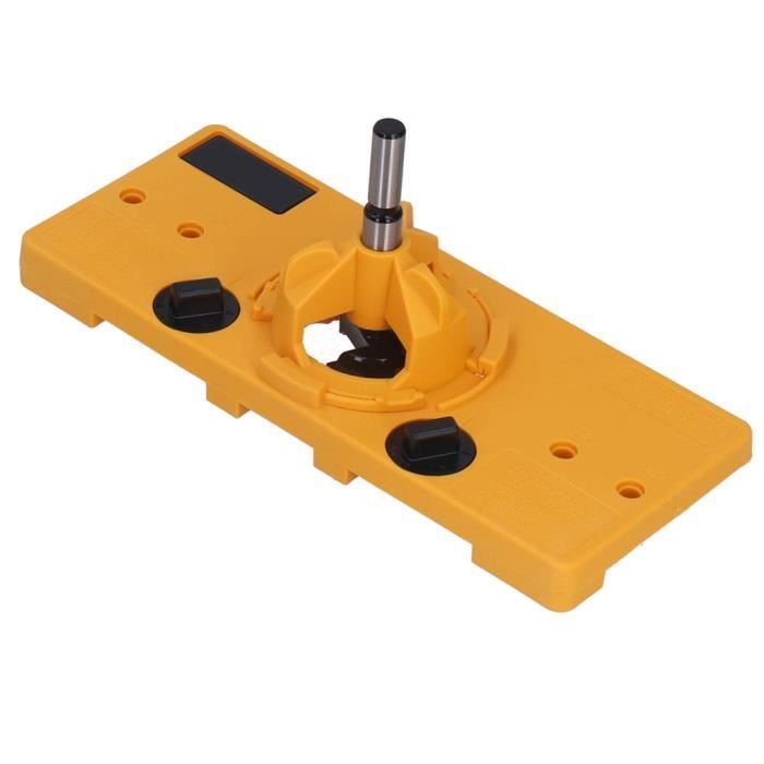 Gabarit De Perçage Pour Charnières 35 Mm - Guide De Perçage Précis Pour Portes D'Armoire Et Meubles - En Plastique ABS Bleu