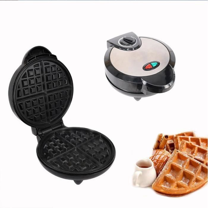 UNI 12W Gaufrier Electrique Multifonction Inox Presse à Paninis et Sandwichs Rond