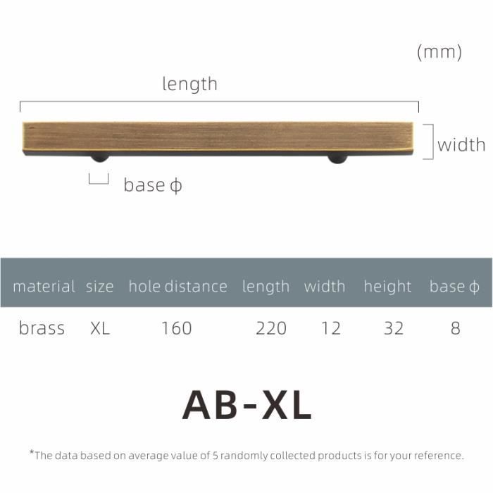 Poignée de meuble Rustique laiton brossé, entraxe 104 mm | Leroy Merlin