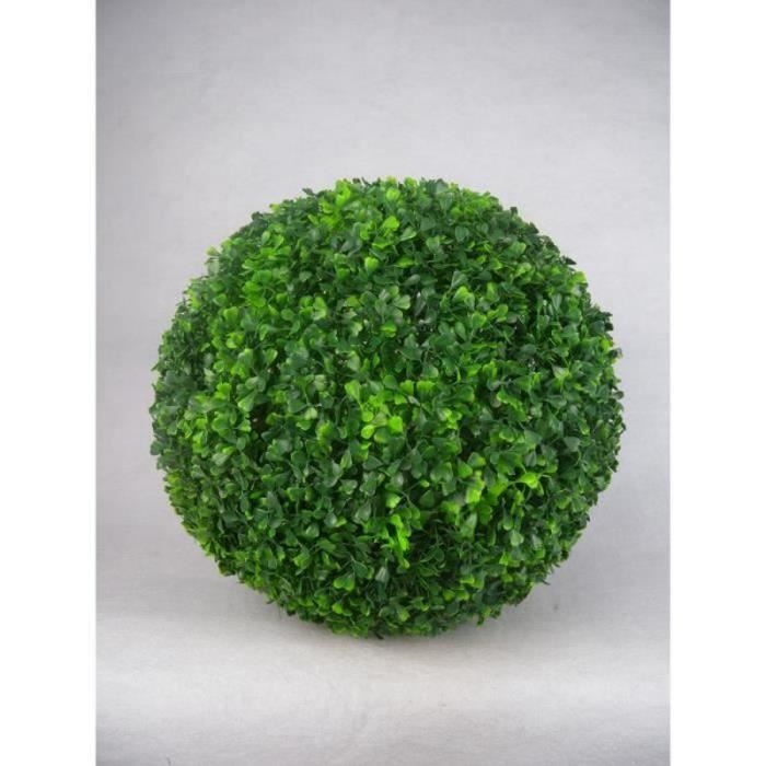 vidaXL 2x Boules de Buis Artificielles 38 cm Fausse Plante Décoration Jardin