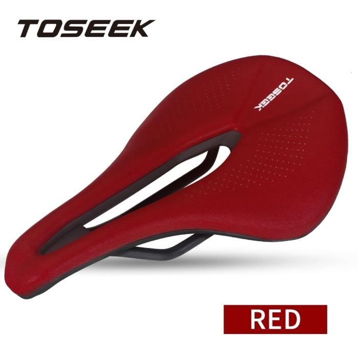 SELLE,Red Bicycle Seatselle de vélo de route ultralégère, respirante