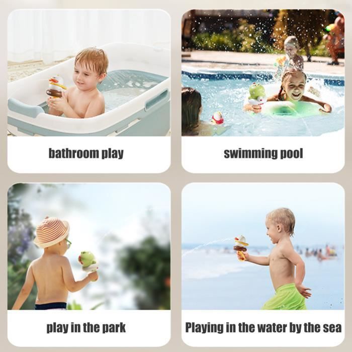 Lot De 4 Pistolets à Eau Compacts – Portée 7-9 M – ABS Résistant – Idéal Pour Batailles Estivales