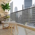 Brise vue 1,4 x 10 m Gris-blanc Tissu HDPE Pare-soleil brise-vue jardin balcon Protection UV vent-1