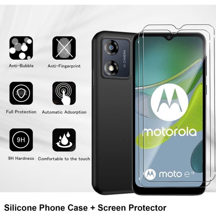 Coque avec curseur de caméra pour Motorola Moto G72 - Coque arrière avec  béquille 
