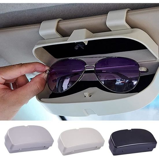 Pare-soleil Clip Holder Support de rangement pour lunettes de soleil  Lunettes Accessoires de voiture Hc