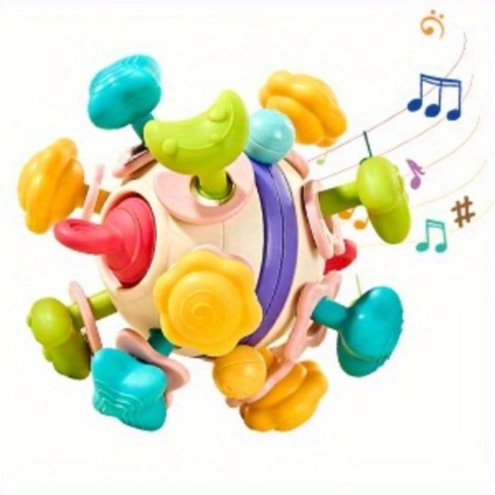 Venditer Jouet Bébé 6 Mois – Hochet Poussin Silicone – Dentition – Montessori – Sensoriel – Rose