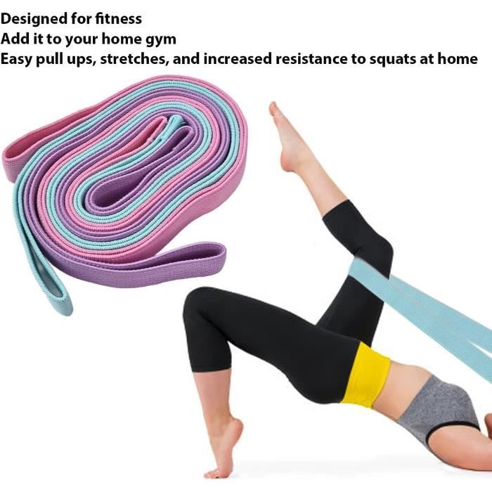 Ceinture Elastique De Yoga Bande De Resistance Elastique 3 Couleurs Pour Squats De Traction 6 5 Pieds Pour Exercice De F x11605 Cdiscount Sport