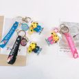 Cadeau de noël porte-clés casquette de baseball Pikachu porte-clés femme mignon résine sac d'école porte-clés chaîne pendentif-2
