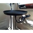Black -Table à manger pliante noire pour voiture, plateau alimentaire, siège arrière de voiture, palette d'eau-2