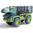 Camion et 3 Dinosaures - SURENHAP - Transporteur Tyrannosaurus avec 3 Dinosaures - Cadeau Portable pour enfant-2