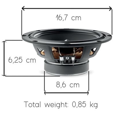Focal Auditor ASE-165 2-weg Autospeakerset – 16,5 Cm, 60W RMS, 120W Max, Met Roosters & 5 Stickers
