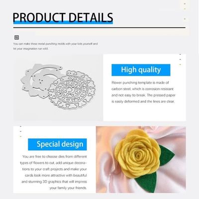 5 Matrices Découpe Fleurs 3D - Poinçons Scrapbooking Pour Cartes, Albums Et DIY