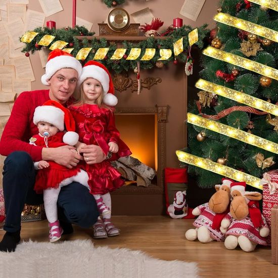 Lumières De Ruban De Sapin De Noël, 5M Décoration De Noël Ruban