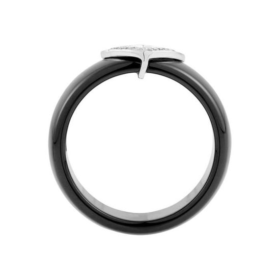Bague CLEOR en Ceramique Noire Or 375 1000 Blanc et Diamant 91733 Noir Achat Vente bague anneau Bague CLEOR en Ceramique Noire Femme Adulte Ceramique Noir Diamant