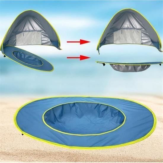 Tente Anti-UV Bébé Pop Up Plage/Piscine - Protection UPF 50+ - Portable Et Pliable - Pour Enfant 0-2 Ans
