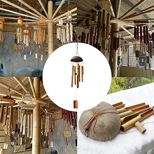 Carillon éolien à six tubes de bambou – Le Temple Yogi