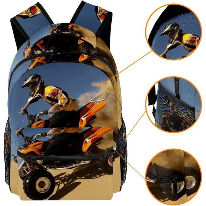 Cartable Scolaire Motocross Motobike Cartable 29.4x20x40cm 793 Cdiscount Bagagerie Maroquinerie