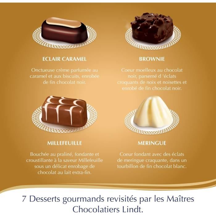 Lindt Création Dessert Boîte de Chocolats Suisses, Édition de Noël, 451g :  : Epicerie