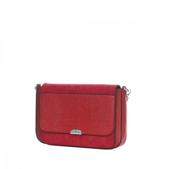 Sac bandouliere Rouge Fonce Femme Georges Rech Image Cdiscount Bagagerie Maroquinerie