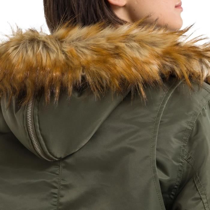 Parkas Kaki Femme Schott Elisa Kaki Cdiscount Pret a Porter
