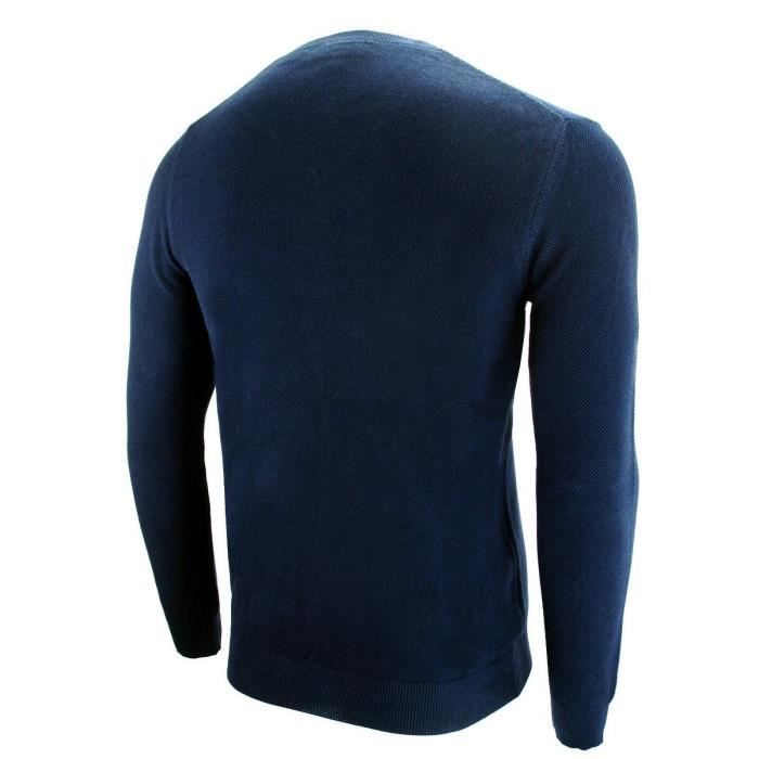 PULL LACOSTE HOMME COL ROND NOIR Bleu Cdiscount Pr t Porter