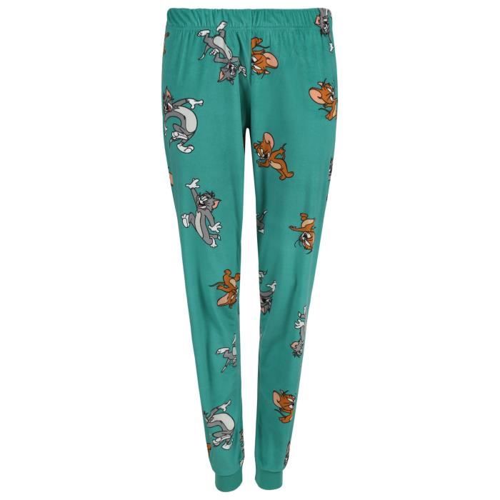 Tom and Jerry Pyjama turquoise pour femme deux pi ces manches