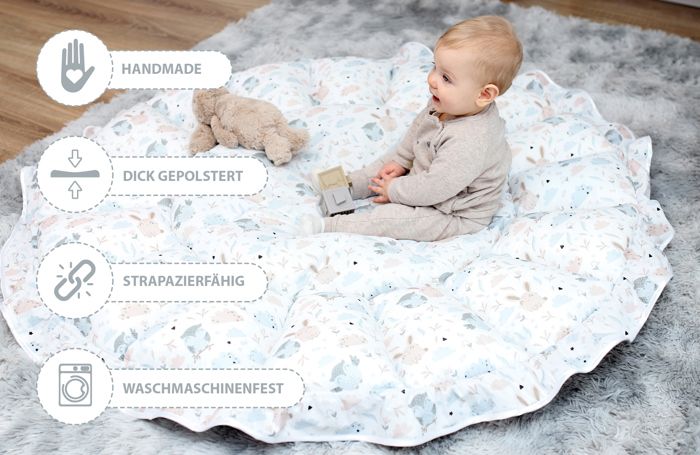 Tapis rampant pour bébé 120x120 cm - tapis rampant enfant pliable tapis de  jeu tapis bébé mousse velours gris - Cdiscount Puériculture & Eveil bébé