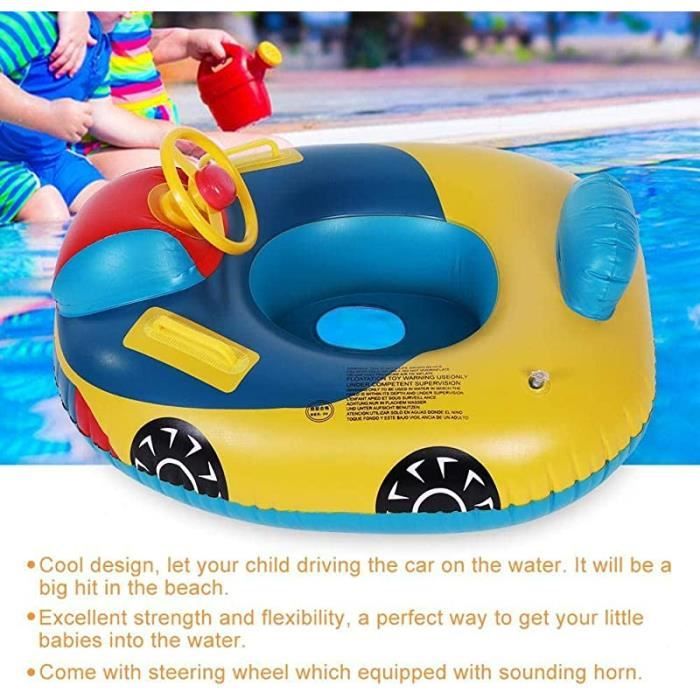 TUMALAGIA - Anneau de Natation pour Bébé Bateau Gonflable pour Enfants Siège Bébé Entraînement de Natation pour Enfants Volant Jouets de Piscine