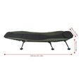 Bedchair pliant 6 pieds inclinable avec oreiller chaise de lit pour la pêche Camping bureau pause déjeuner -SIER-3