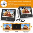 FANGOR Double Ecran 7.5'' Lecteur DVD Portable Voiture 1024 * 600 avec de Puissants Haut-parleurs st-3