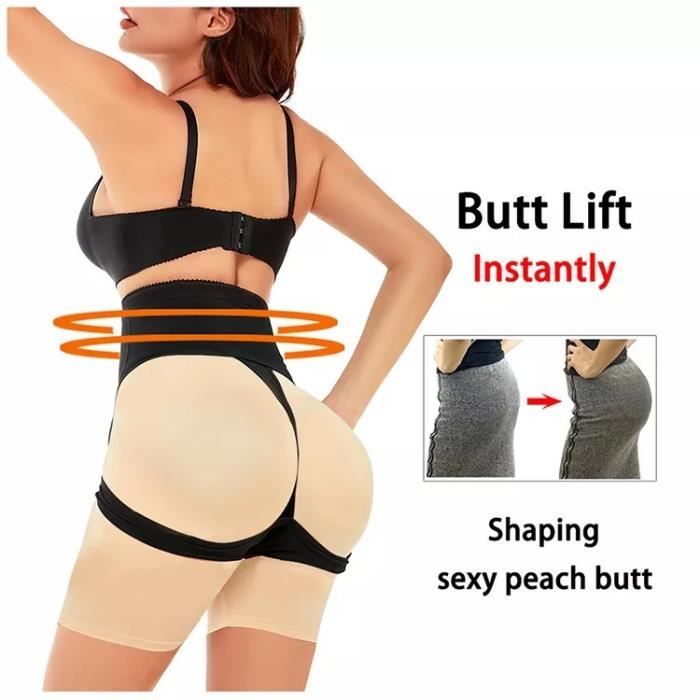 Noir XXL Culotte de maintien taille haute a bretelles reglables Sous vetement amincissant sans couture Cdiscount Jeux Jouets