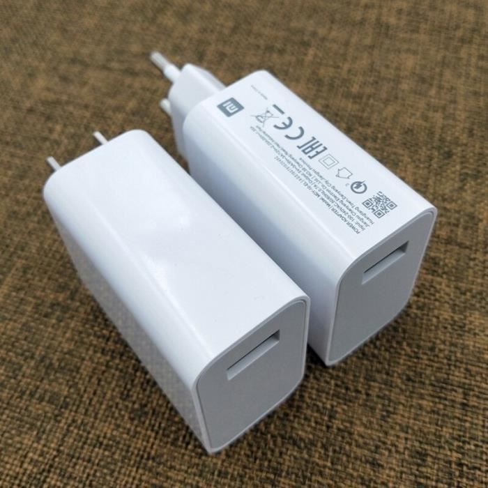 Chargeur USB C PHONILLICO 18W + Cable Xiaomi Redmi 10/9/8/Poco M3
