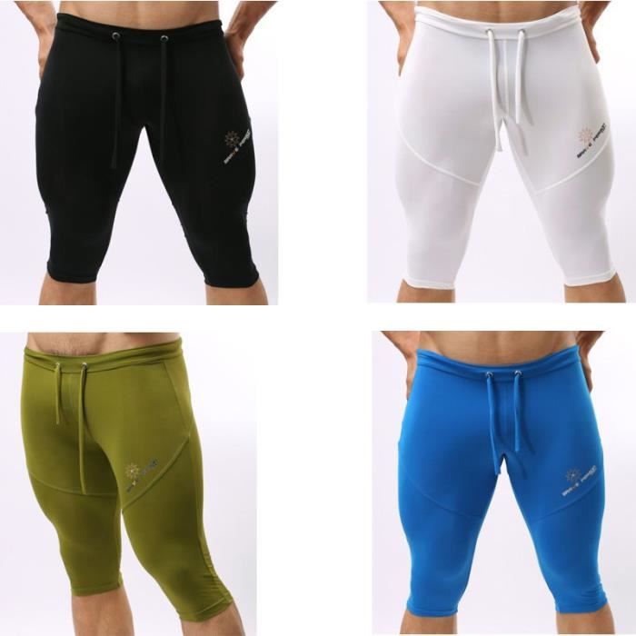 Short De Sport Homme Noir – Polyester – Coupe Regular – Neuf Sans étiquettes – Pour Gym, école, Natation