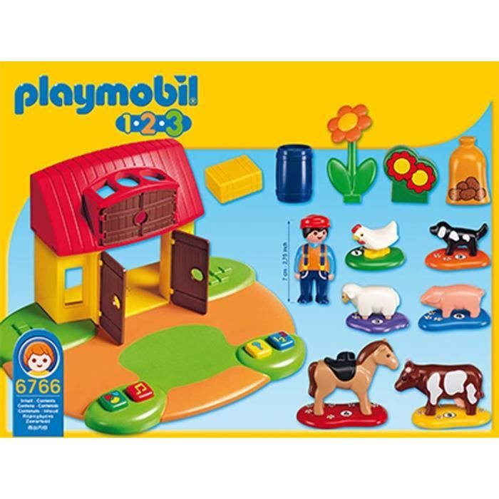 Playmobil 123 6766 pas cher, Ferme interactive