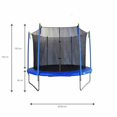 Trampoline Enfant Extérieur 305 Cm Pour Jardin Bleu Et Noir Filet De Protection Et Echelle Trampoline Enfant Extérieur 305 Cm Pour Jardin Bleu Et Noir Filet De Protection Et Echelle