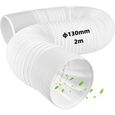 Tuyau Climatiseur Mobile, Tuyau Évacuation Climatiseur mobile Ø 130mm / 2m,Tuyau d;évacuation d;air Flexible,