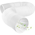 Tuyau d'échappement pour climatiseur mobile – Longueur 3 m – Diamètre 150 mm – Fil d'acier et polypropylène – Pliable et extensible
