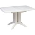 Table pliante - GROSFILLEX - Vega - Blanc - 118x77 cm - Résine - Extérieur-0