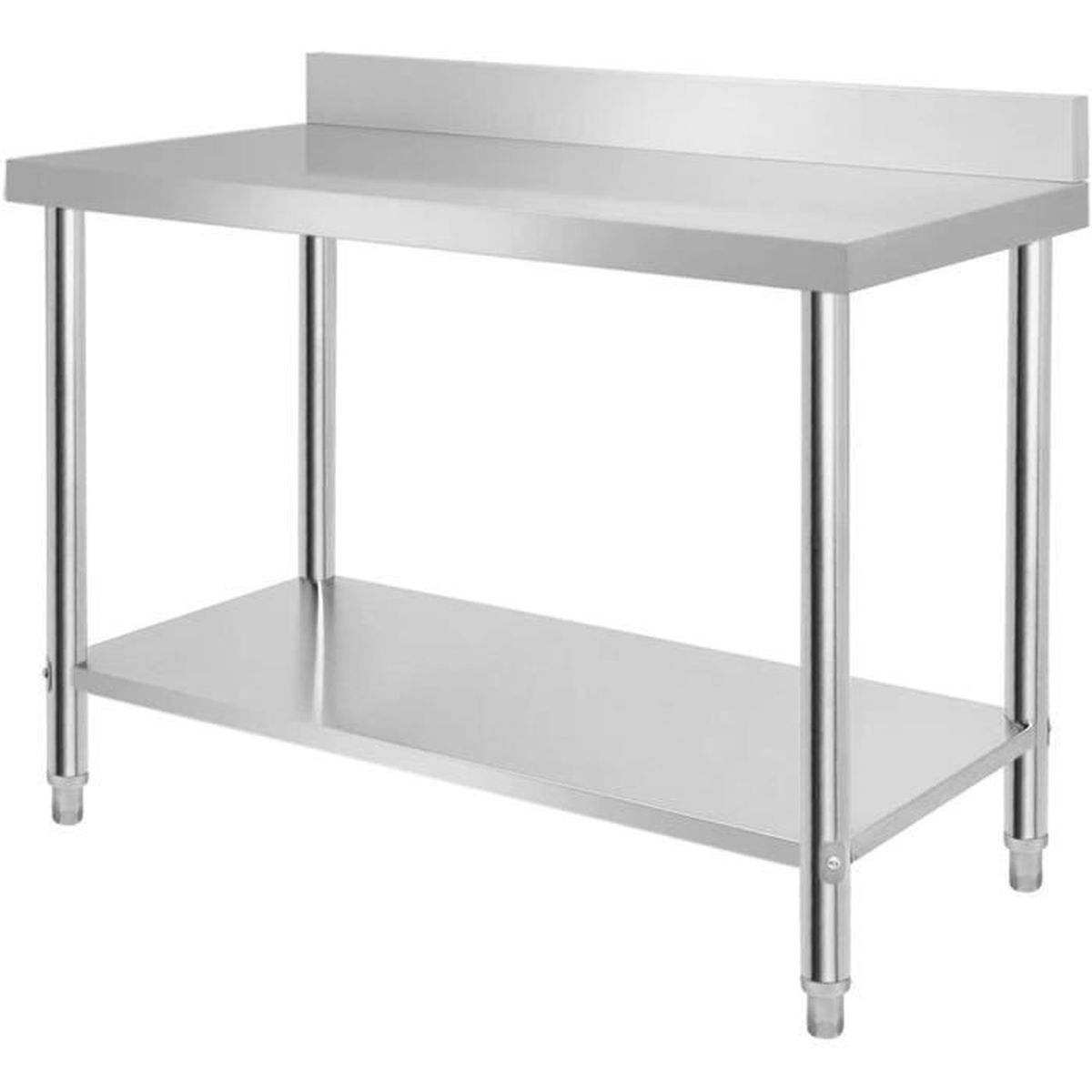 Table De Travail Pro Royal Catering Inox - 100x70cm, 120kg - Neuve