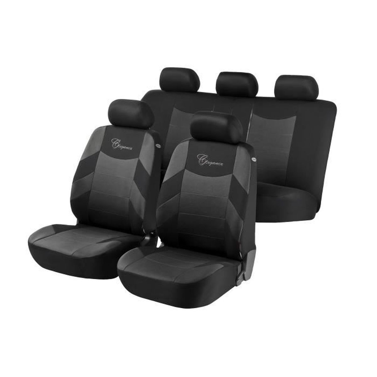 Couvre siege Avant Grand Confort pour Sandero//Stepway I NOIR 2009//02-2012//12 1 Pi/èce