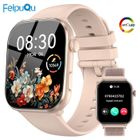 FEIPUQU Montre Connectée Femme 1.96"AMOLED Smartwatch Appel Bluetooth IP68 Étanche Fonction Féminine Cadran Personnalisation Suivi Santé