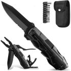 ZHOUXI - 14 en 1 Couteau Multifonction, Couteau Pliant Pince Multifonction, Couteau Militaire de Poche Survie en Acier.