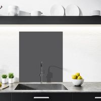 Crédence cuisine aluminium gris foncé - ADZIF.BIZ - CREDALUGRISFONCE - 60 cm x 70 cm de haut