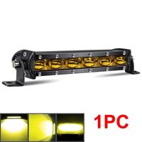 1 pc 8 pouces jaune - Barre lumineuse LED antibrouillard pour camion, 4x4, Atv, bateau, voiture, SUV, 12V, 24