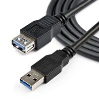 CABLING® Extension de câble USB 3.0 Mâle-Femelle A-A 1.8m noir