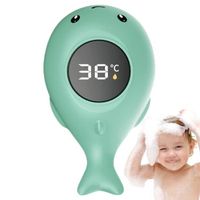 Thermomètre de bain bébé,  Thermomètre d'eau de bain pour bébé, Jouets de bain pour bébé baleine mignonne Essentiels pour bébé, vert